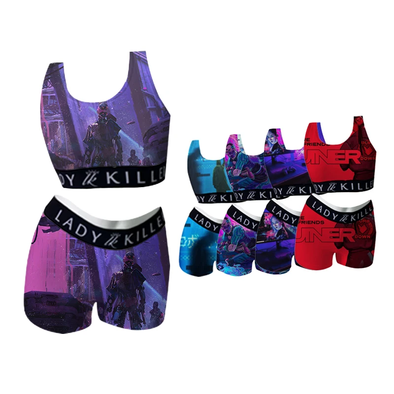 Women Clothing Two Piece Sets Short Sleeve Crop Top Jogging Suits Custom LOGO Sets Sexy Casual Two Piece Set