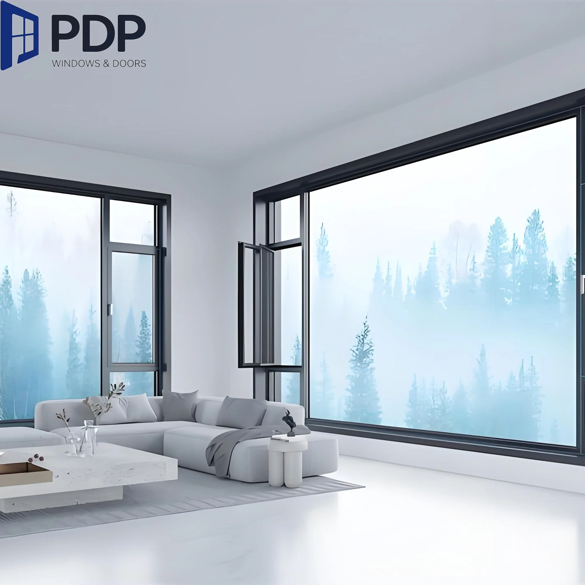 Modern Designed Prefabricated Aluminium Alloy Casement Windows Double Glazing Tilt and Turn Window for Apartment Use