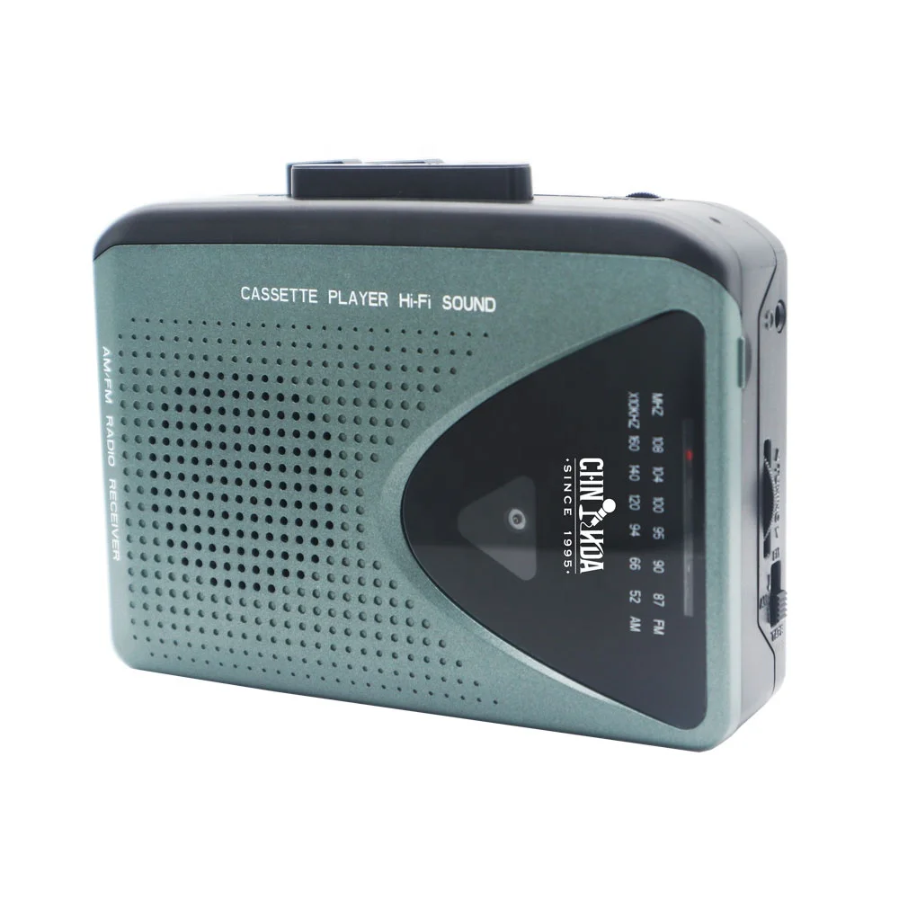 Hanxiangda Кассетный рекордер проигрыватель модный с am fm-радио прозрачный