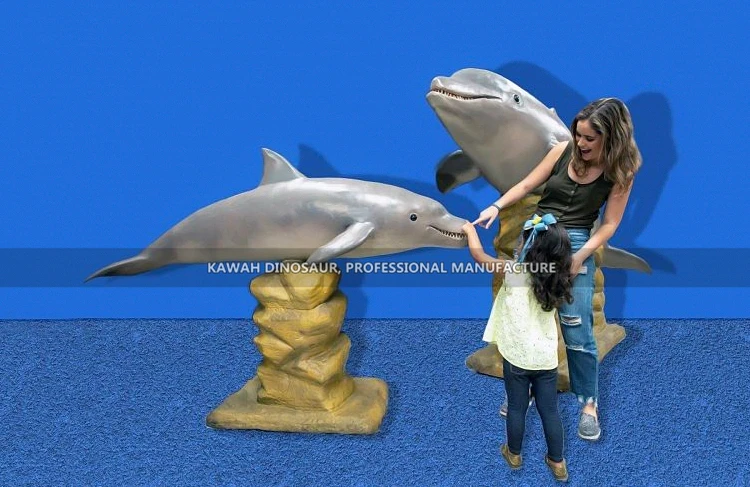 Robotic Marine Animal Animatronic Dolphin Customize Dolphin Statue for Water World