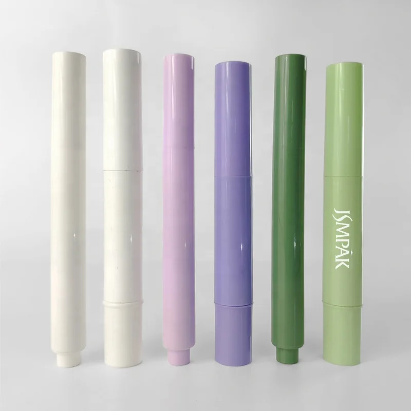 Custom Logo Empty Green Pink Aluminium Tube Luxury Cosmetic Product Packaging Lipgloss Tubes