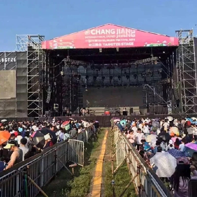 Wholesale Easy-to-Installation Aluminum Mojo Stage Barrier Traffic Control Crowd Barrier Concerts Crowd Management 3D Model