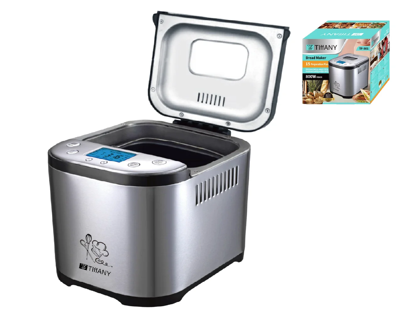 Автоматическая интеллектуальная ферментация теста для домашнего умного хлебопекарника высокого качества электрическая нержавеющая сталь бесплатные запасные части