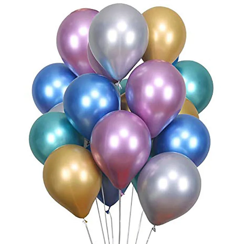 10 inch Metallic balloons wedding ceremony  room birthday party decoration scene layout thickened round chrome gold balloon