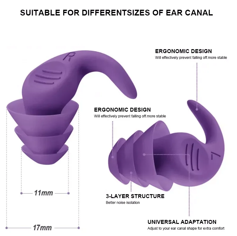 Wholesale Earplugs Sound Reducing Anti Snore Quiet Adjustable Work Hearing Protection Silicone Ear Plugs For Sleeping