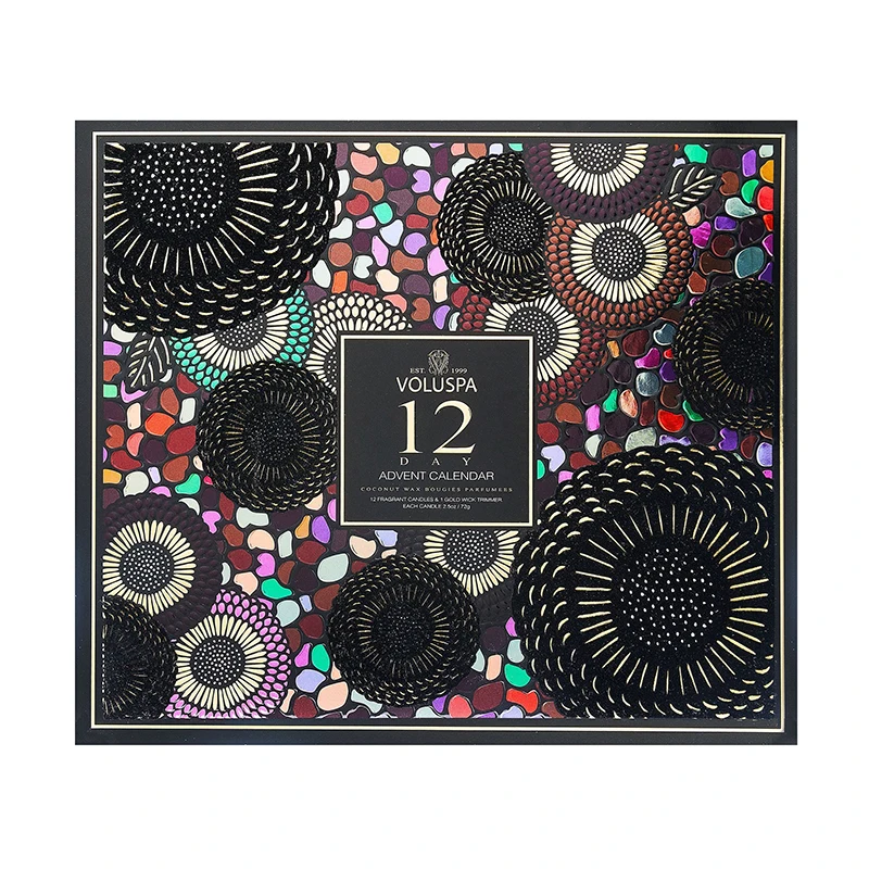 Personalized Design Pattern Paperboard Advent Calendar Candle Boxes Huge Luxury Countdown Candle Box Packaging For Gel Candles