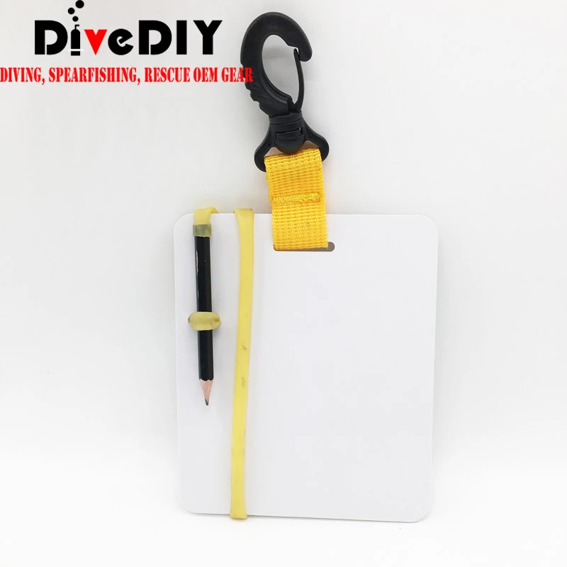 classic diving slate with single clip for scuba diver record and communicate under water