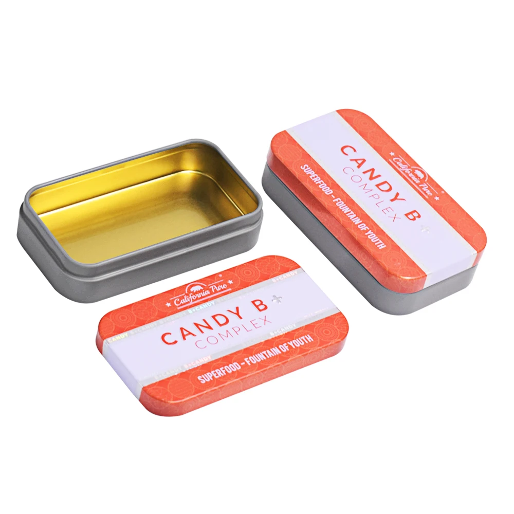 Factory Custom Mint Candy B+ Packaging Tin Box