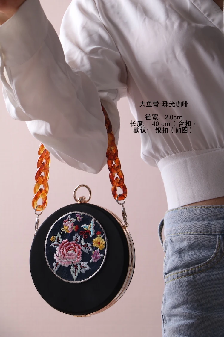 
Acrylic Resin Chain Bag Strap for Handbags Women Gold Purse Chains for Plastic Bags Accessories Acrylic Plastic Chain 