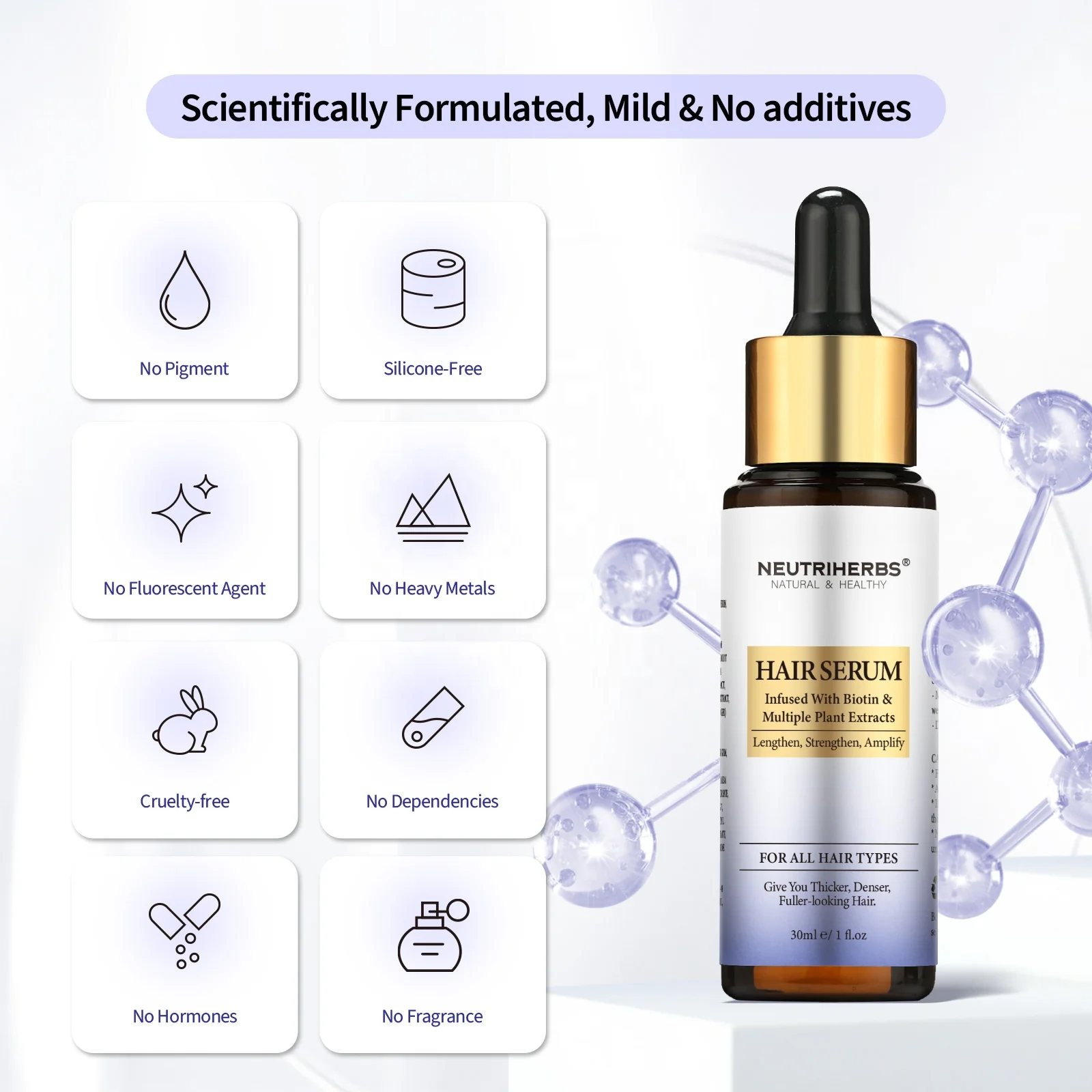 Natural hair regrowth serum vegan hair loss treatments serum for hair growth