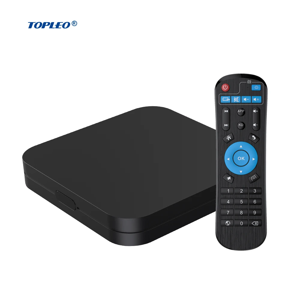 Topleo linux smart tv box dual wifi bt motherboard set android tv box 6k