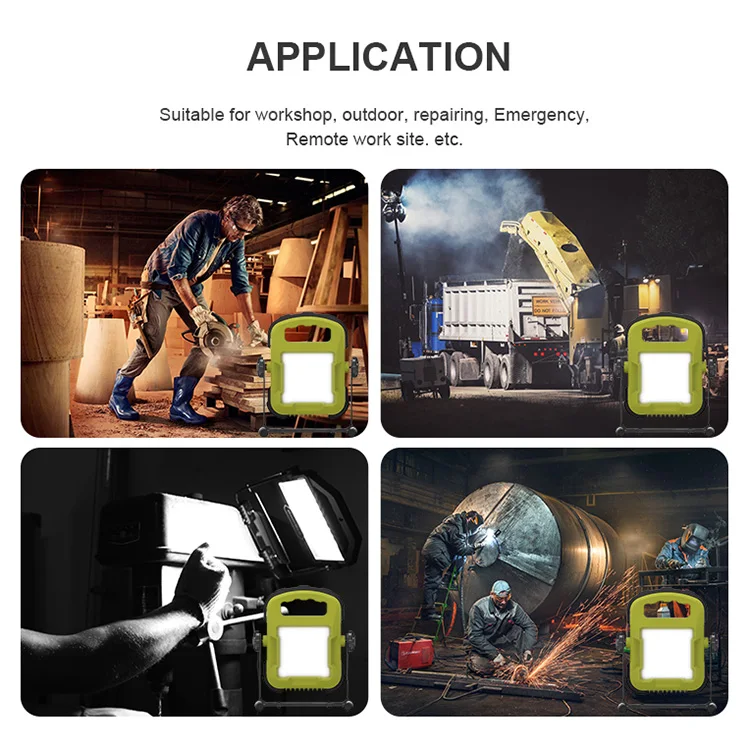 Custom 3000 Lumen Flood Area Light Portable Rechargeable Led Cob Work Light