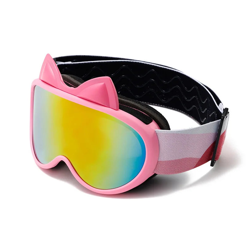 Wholesale Hot sale In Stock Snowmible Googles Oval Cute Ski Snowboard Glasses Kids Sport Custom Snow Goggles Children Ski Goggle