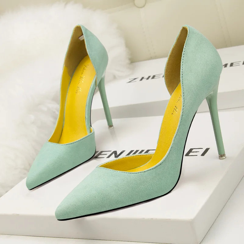 DEleventh/8915 Элегантные без застежки; Chaussures Femmes; Женская обувь на высоком каблуке; Модельные свадебные туфли со стразами модная каблуке-шпильке; Однотонные офисные замшевые каблуке