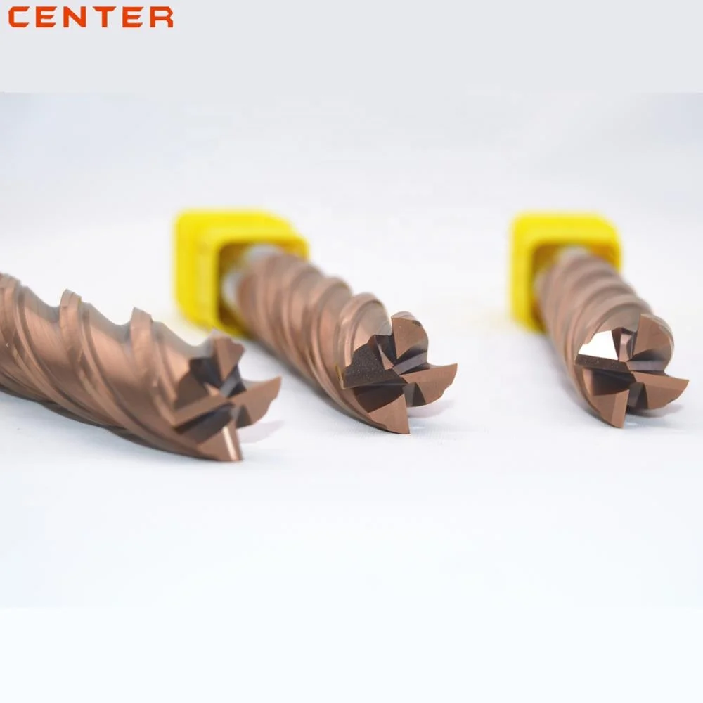 Center- Long Flute D8*30*D8*75L 4 flutes flat end mill with TiN cpating