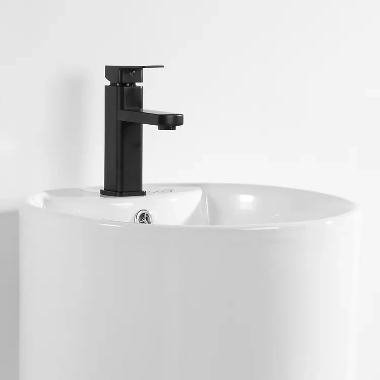 Modern Ceramic Sanitary Wares Washroom Washbasin Hand Wash Pedestal Sink Basin For Bathroom