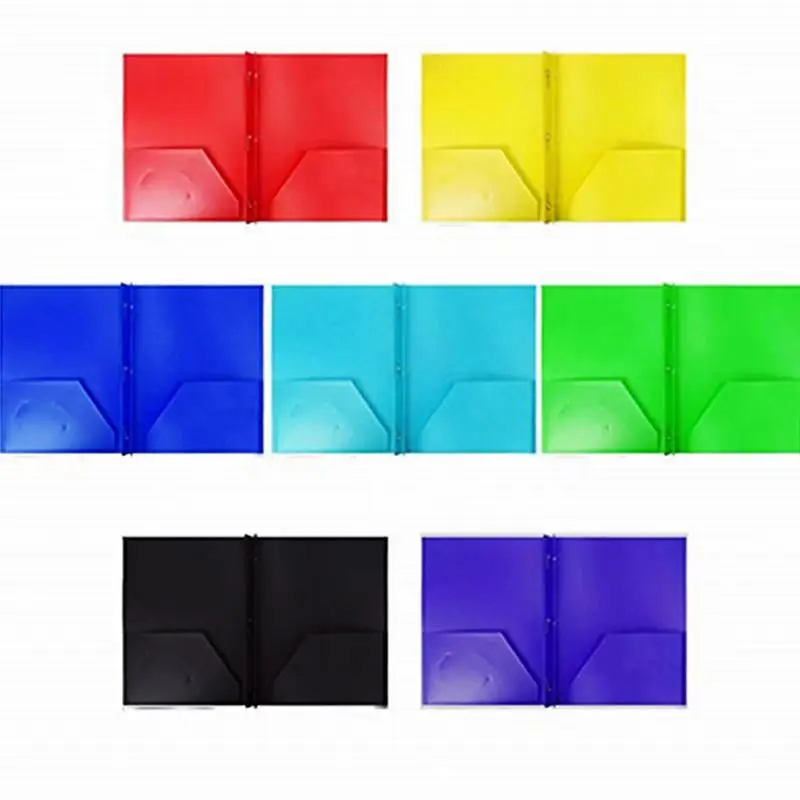 Лидер продаж 2021, качественная Заводская дешевая оптовая продажа, пластиковая папка с 2 карманами и 3 отверстиями, папка с зубцами