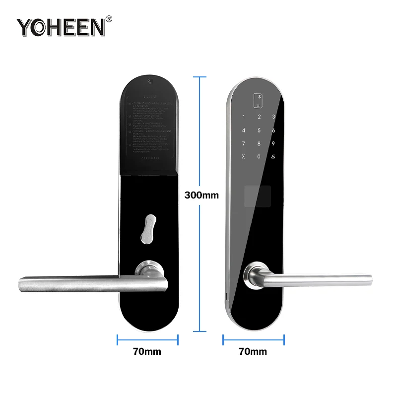 TTlock App Ble WiFi Control Hotel Key Card Swipe Door Lock Electronic Keyless RFID Smart Hotel Lock System