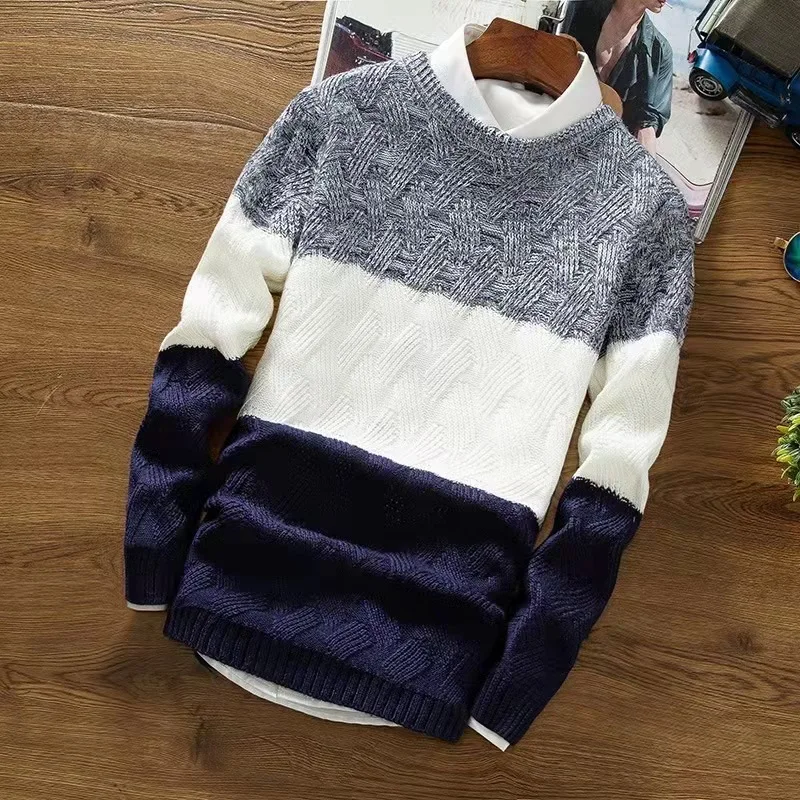 2021 men wholesale long sleeve jumpers knitwear O neck cotton pullover knitted spring autumn winter causal style sweater