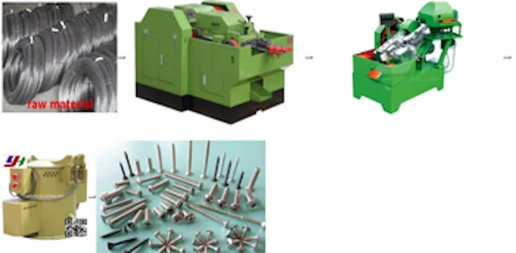 high-speed automatic tapping screw making  one die two blow cold heading machine
