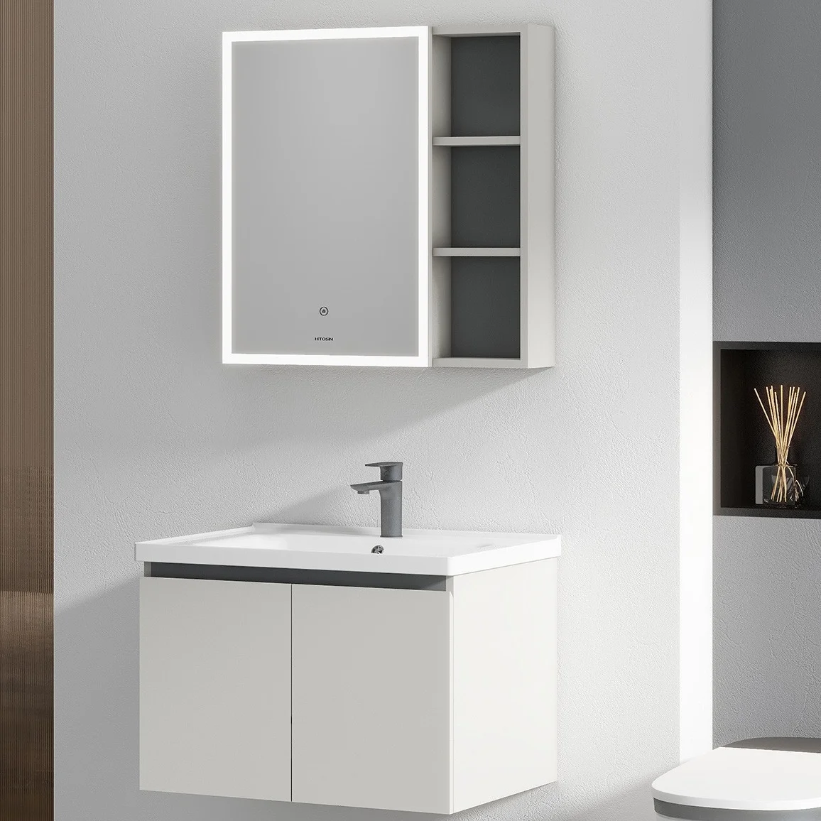 Y62201-70 Environmentally Friendly Paint Moisture Proof Crack Clean Aldehyde and Tasteless Bathroom Cabinet 26-28insh