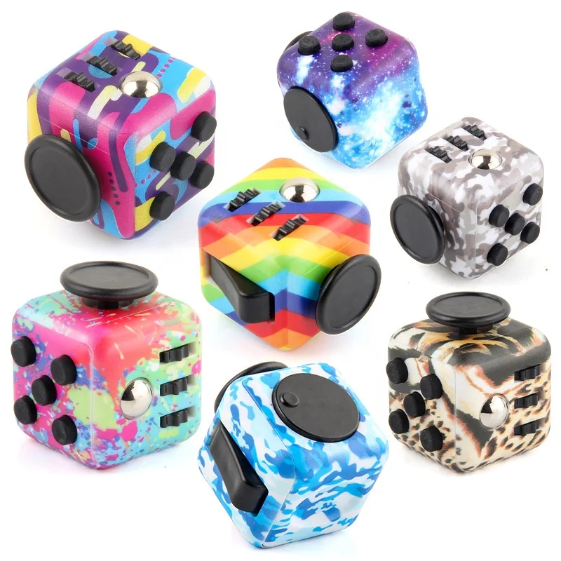 Fidget toys multicolor magic infinite anti stress cube decompress adult toy Unpack the dice fidget busy cube