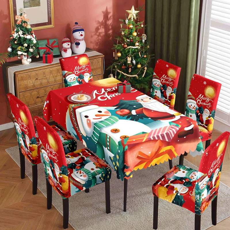 Custom Round Disposable Polyester Pe Pvc Plastic Wedding Birthday Party Wedding Dining Chair Covers Christmas Table Cloth Set