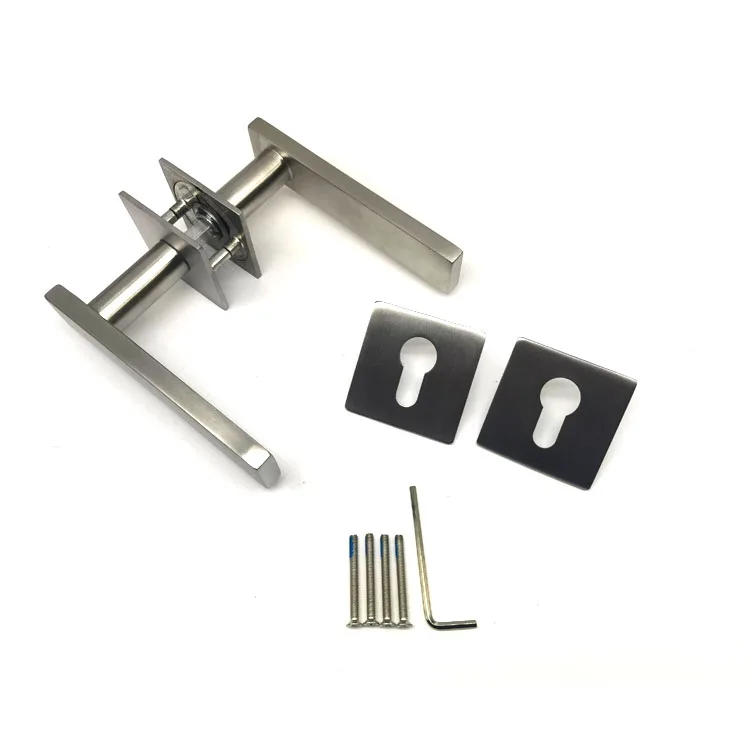 Factory Direct Lever Door Handle Lock Set With Special Cover Magnetic Inner  Bathroom Good Handle Door