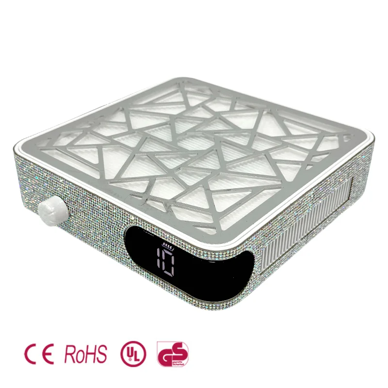 Professional 85W Cordless Nail Vacuum Cleaner HD LCD Display Strong Nail Dust Collector Replaceable Machine Filter Salons