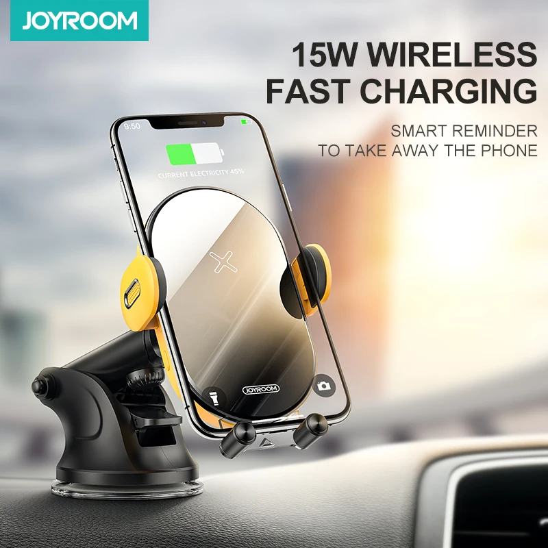 Joyroom air outlet инфракрасный индукционный qi автомобильный телефон Беспроводное зарядное устройство автомобильное крепление для мобильного