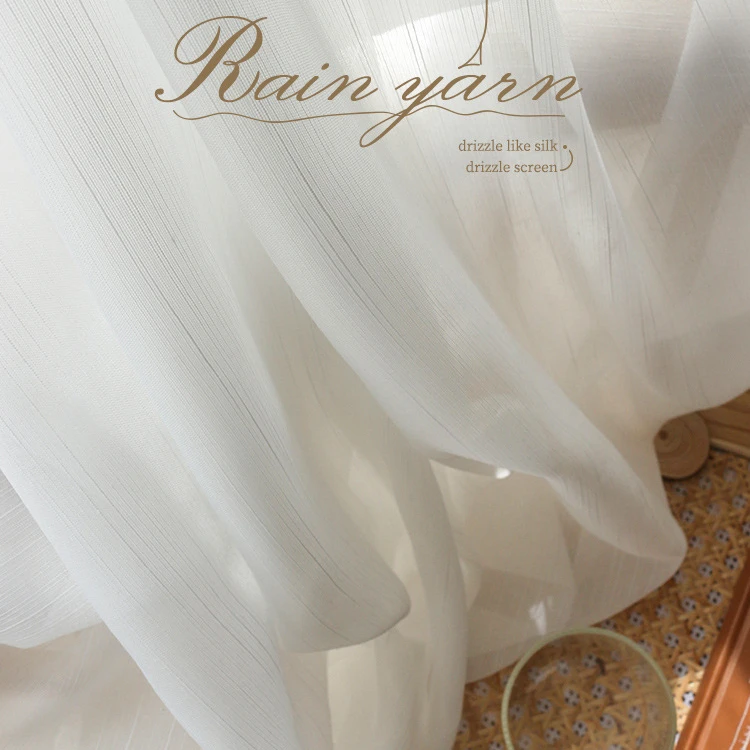 The rain curtain applicable to the new home or hotel is not transparent and the Nordic window screen