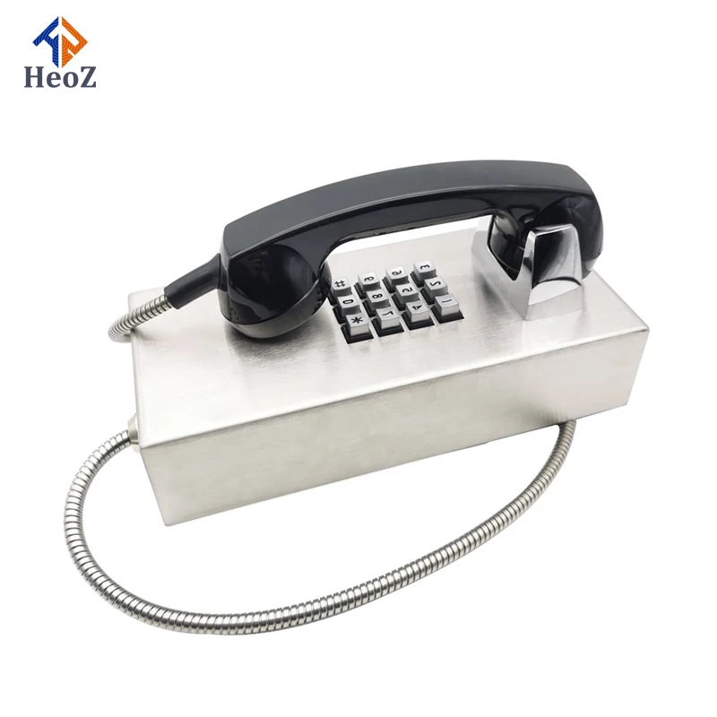 Anti-vandal Telephone Stainless Steel Inmate Phone Jail Call System Analog VoIP Visitation Telephone for Prison