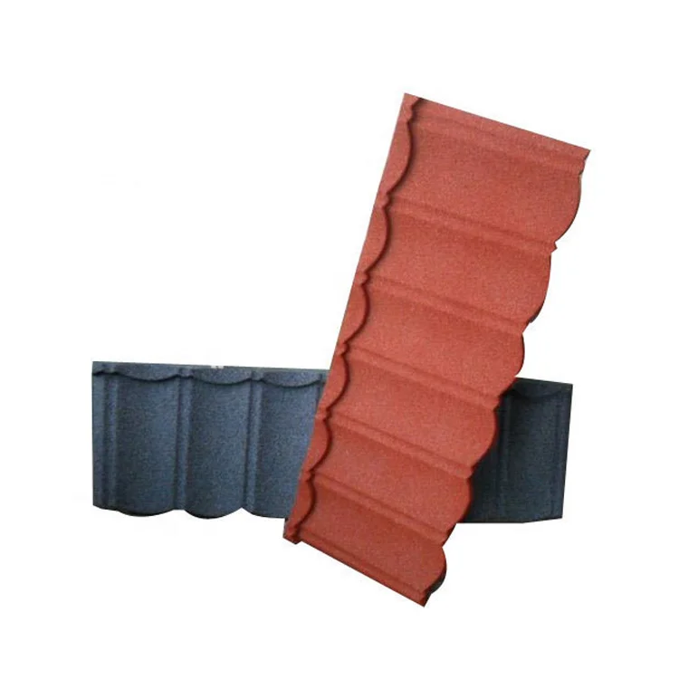 Terracotta Color Corrugated Stone Coated Metal Roof Tiles Instead Of Traditional Clay Tiles
