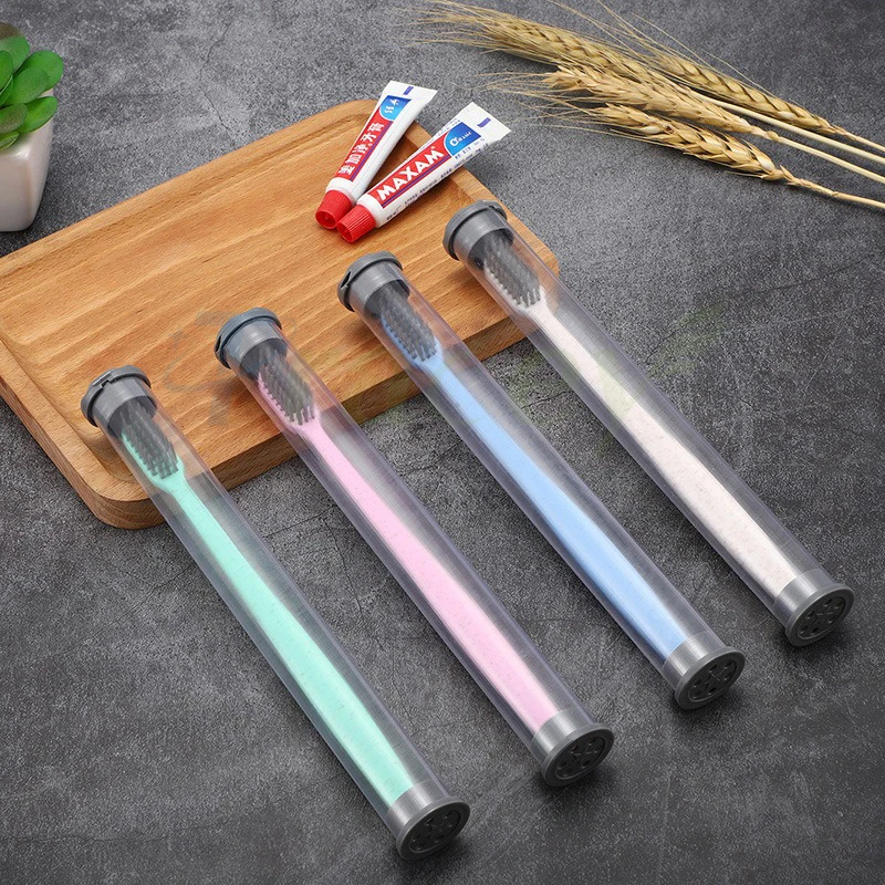 Free sample Promotional Adult Tooth Brush OEM / ODM Binchotan Charcoal Bristles Professional Toothbrush 2 in 1