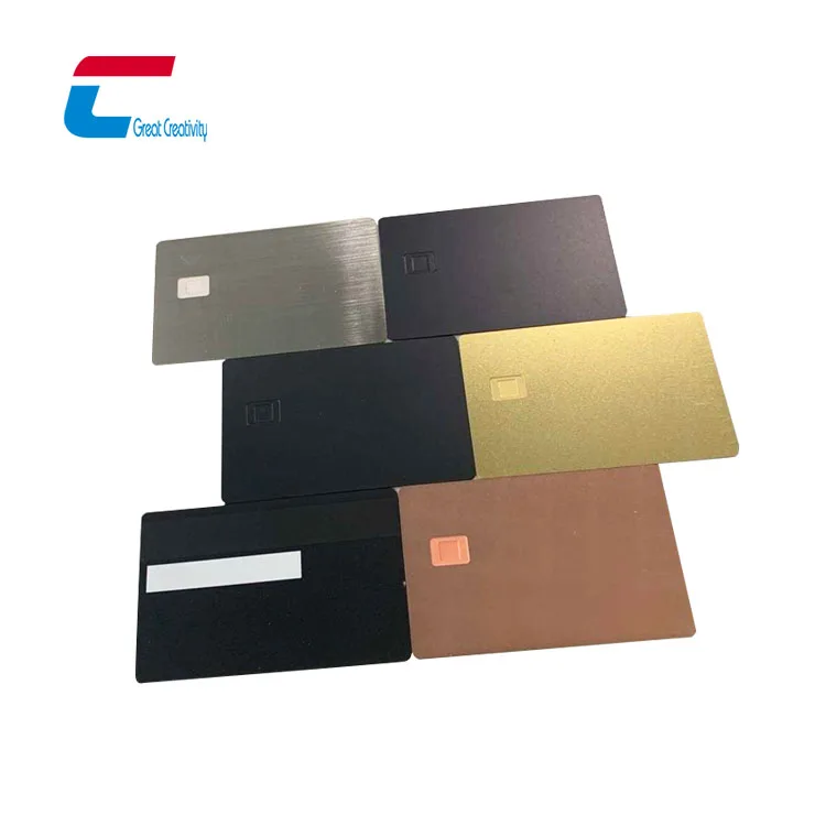 Wholesale Blank Stainless Steel Metal Card EMV Chip Slot Metal Credit Cards