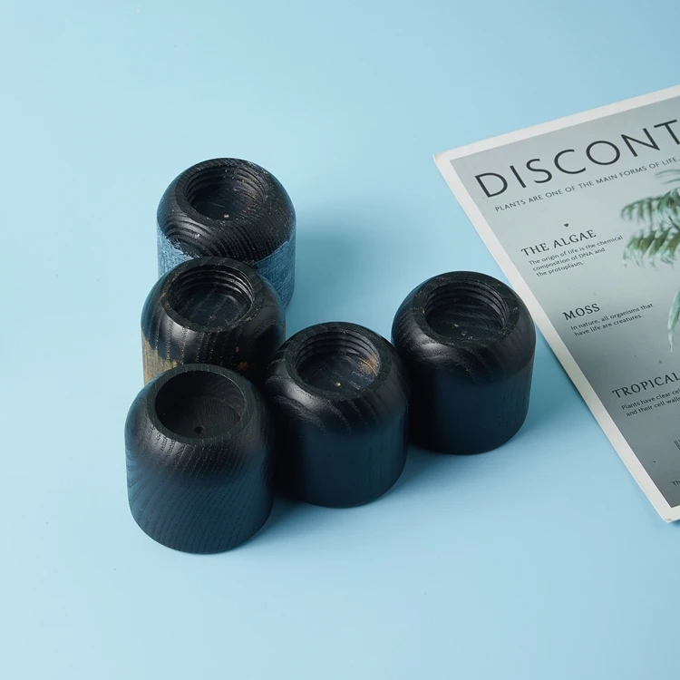 High Quality Custom Cosmetic Packaging Wood Cosmetic Glass Bottle Perfume Cap