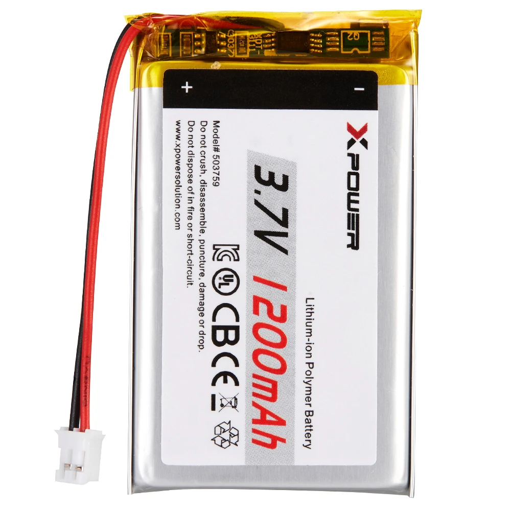 KC CB 3.7V 1200mah Lithium Polymer Battery XPOWER 4.44Wh Lithium Battery 503759