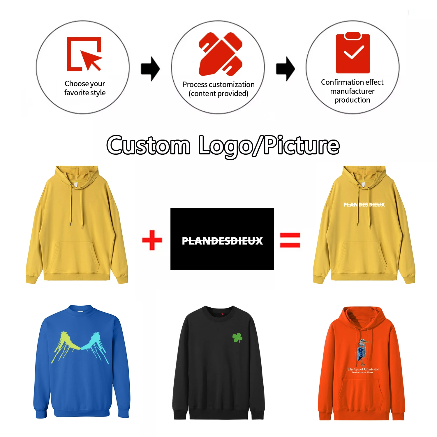 Puff Printing 100% Cotton Thick Heavyweight Hoodie Custom Drop Shoulder Fleece Oversized French Terry Pullover Hoodies Men