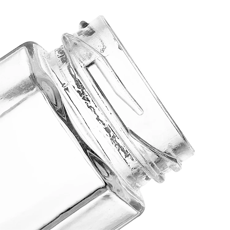 Food Grade Hexagon Magnetic Glass Spice Jars with Tinplate Metal Lid 1.5oz 45ml