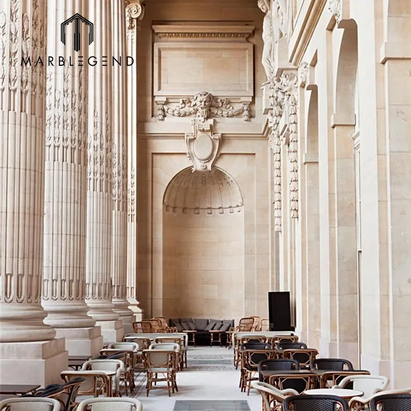 Наружная ручная резная каменная статуя ниши белый мраморный камень нишевое окружающее пространство