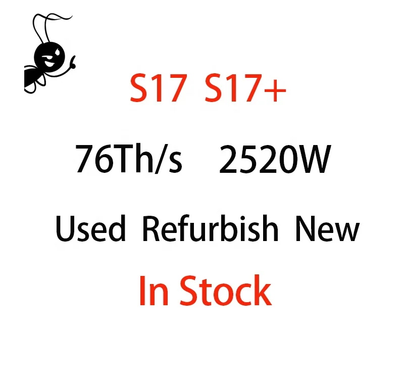In Stock Used ASIC S17+ GPU Graphics Cards RTX 3090 3080 GTX 1660 Super RX 580 ASIC S17 With PSU