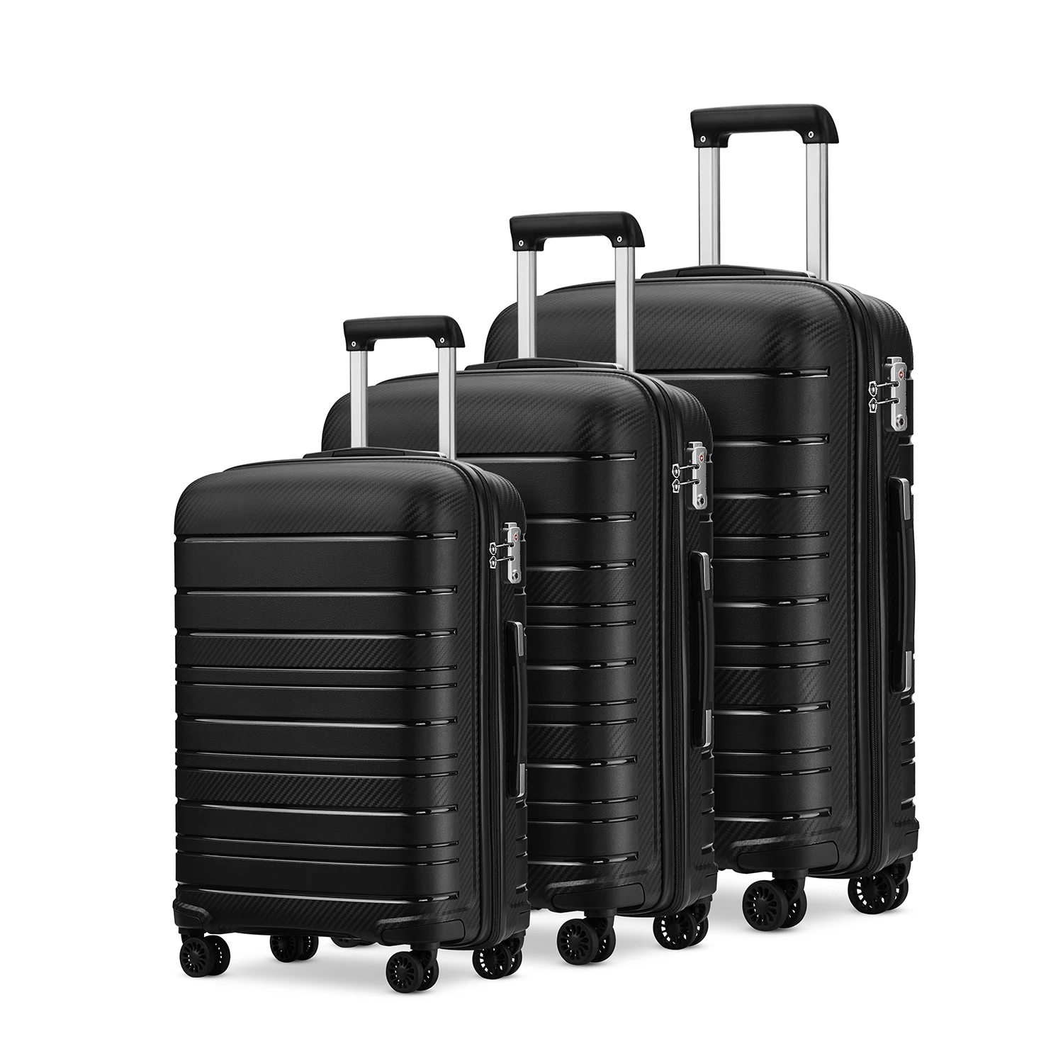 2022 New 3 Piece Suitcase Custom Logo Trolley Case Hard Case PP Luggage