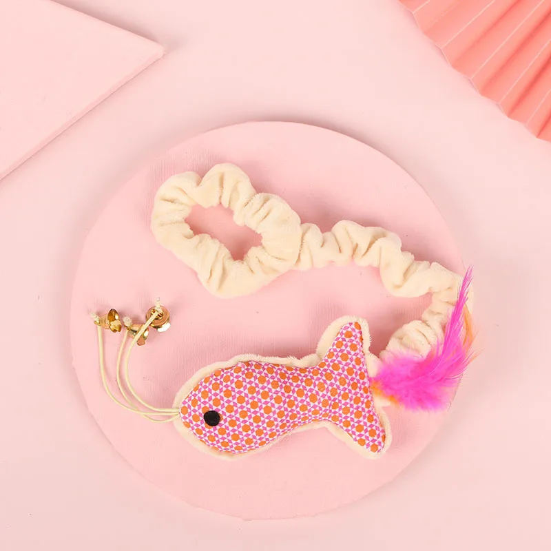 PSM direct selling hot selling in Amazon sound simulated long tailed fish toys for pets to gnaw