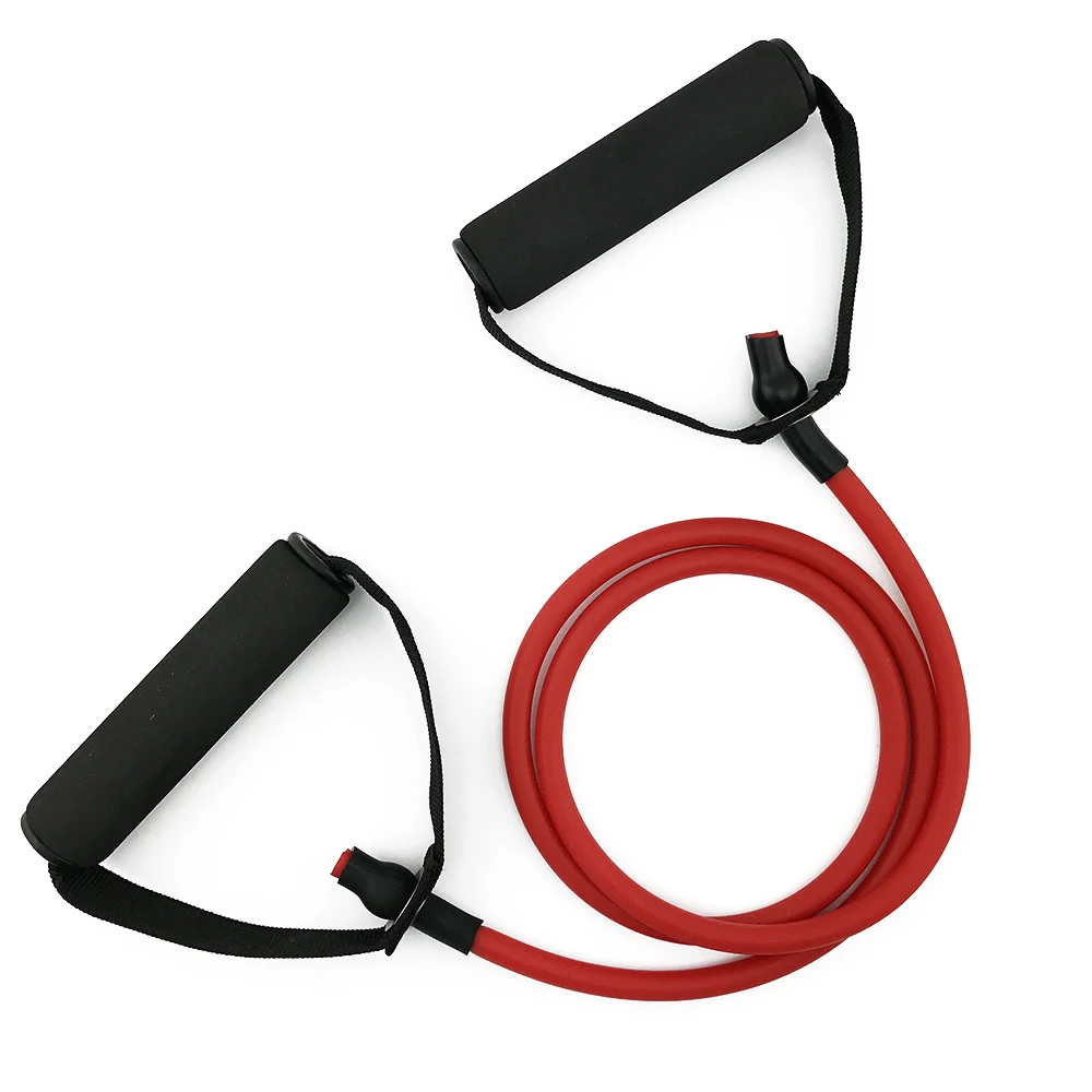 Resistance Bands Exercise Latex Rubber Fitness Stretch Tube for Fitness Pilates Strength Training with Soft Foam Handles