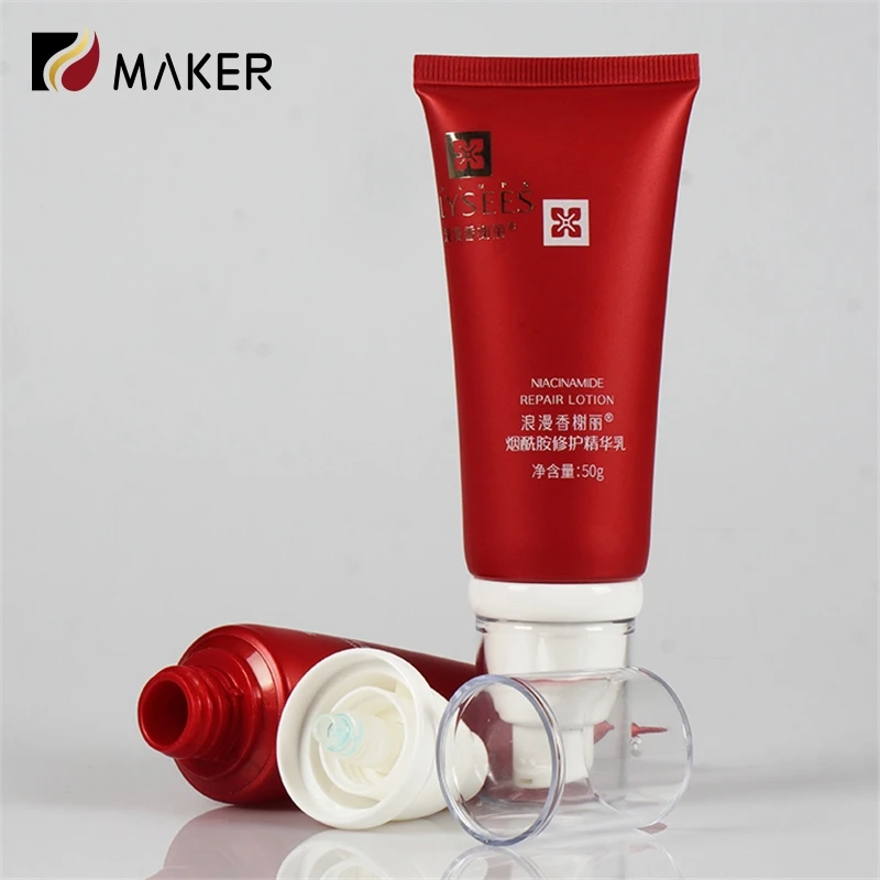 LDPE Skincare Applicator Facial Cleanser Face Eye Cosmetics CC BB Cream Packaging Plastic PE Airless Pump Tube