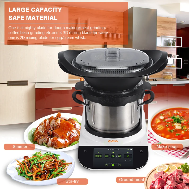 Новый мощный миксер QANA Многофункциональный Электрический дуршлаг и термомикс Кухонный комбайн кулинарный робот индивидуальный цвет EMC 220