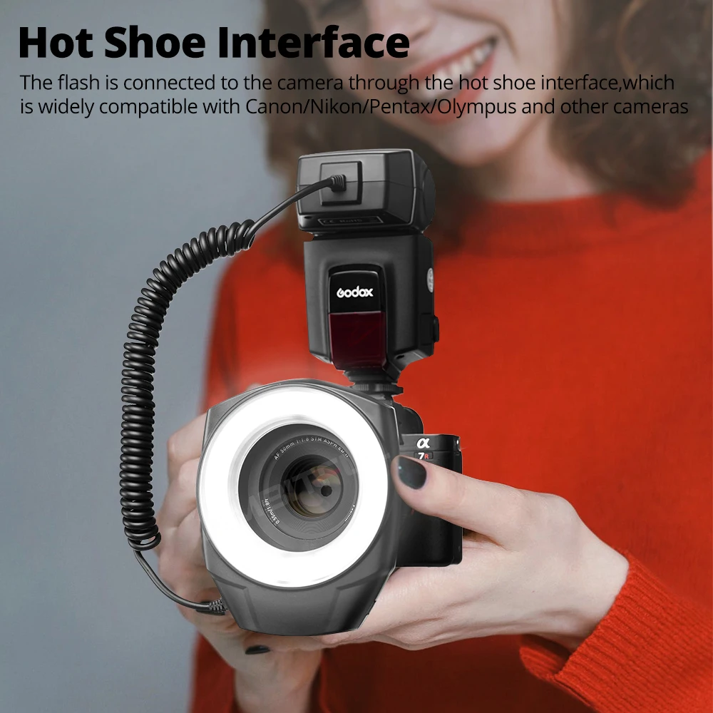 Godox ML-150 ML150 camera light ring Macro Ring Speedlite Flash Light For Canon Nikon Pentax Sony Olympus DSLR Camera