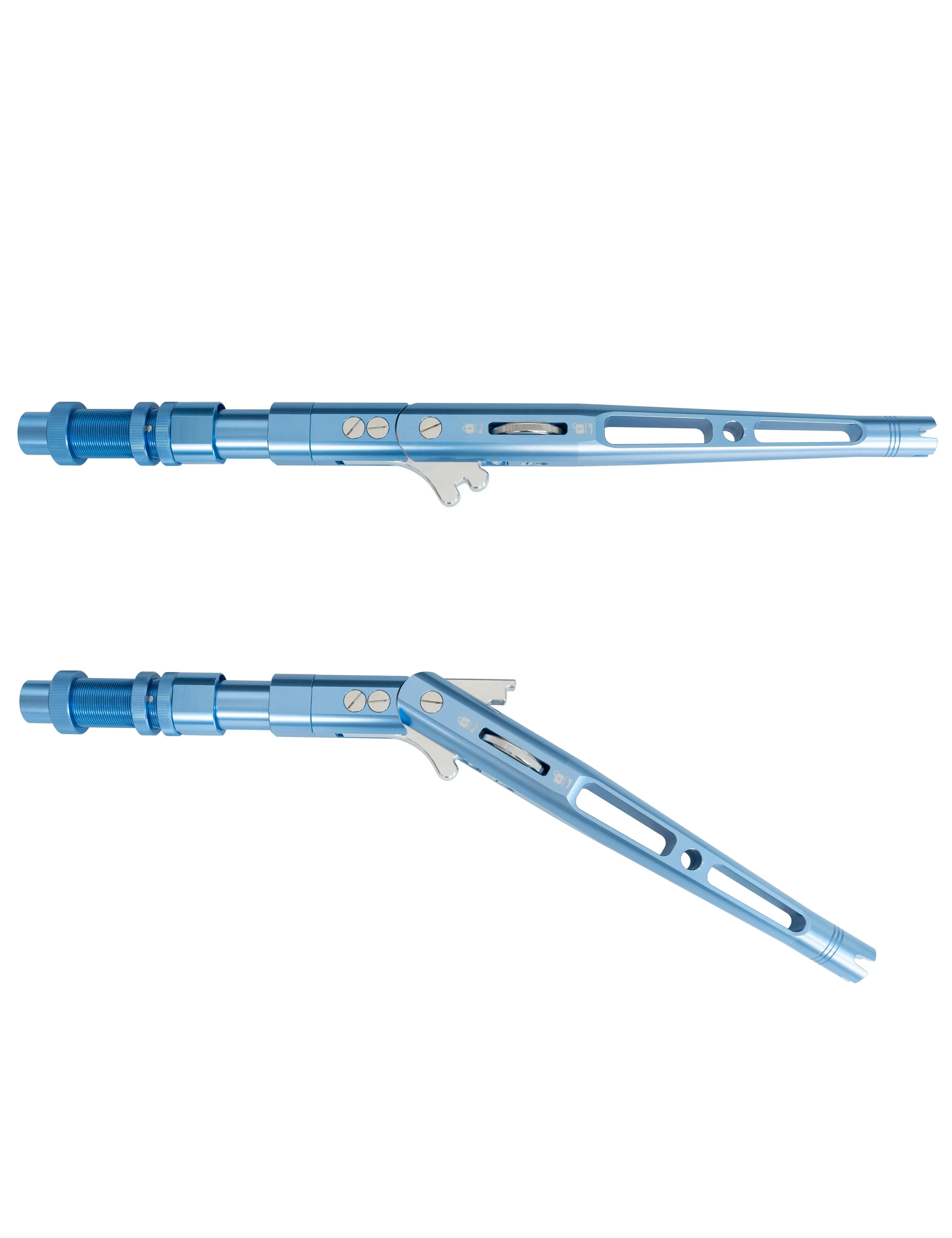 Adjustable Aluminum Butt Trolling Rod Bent Big Game Pole Butt Fishing Rod Components Adjustable Bent Rod Butt