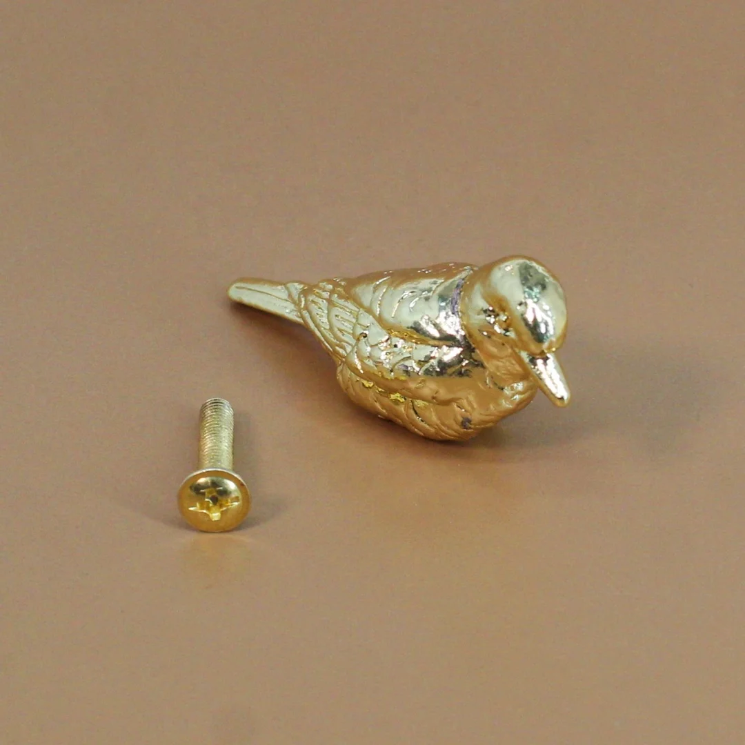 Creative material alloy bird chest of drawers handle wardrobe locker furniture handle buckle.