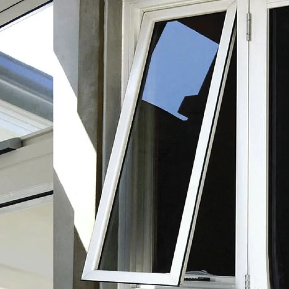 Casement Windows hanging under residential aluminum custom framed double glazing